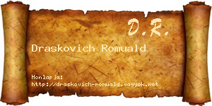 Draskovich Romuald névjegykártya